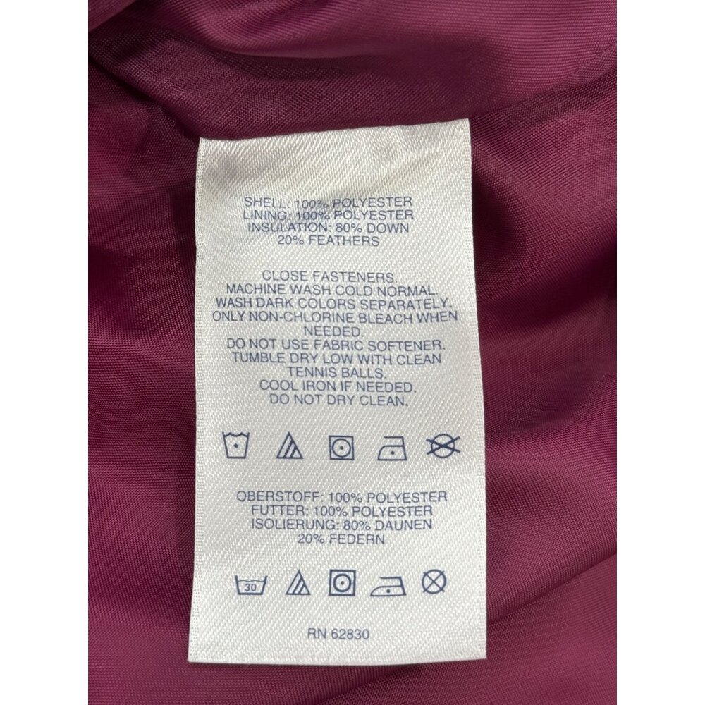 Lands End Quilted Down Puffer Vest Gray-Collar Full-Zip Womens Size L Petite - Picture 5 of 7